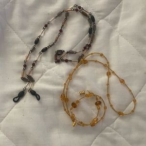 Set of two eyeglasses chains
